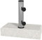 Outsunny Pied de Parasol en marbre, Socle Parasol extérieur 25 kg, 2 molettes de Serrage, Tube en Acier Inoxydable, 45 x 22,5 x 40 cm, Gris