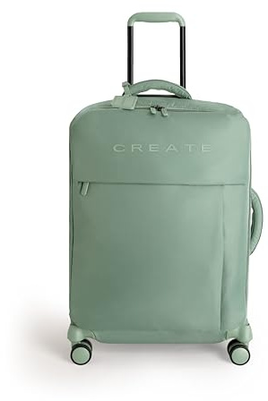 CREATE / Luggage Studio Soft/Polyester Soft Koffer Salbeigrün / 47x25.5x65cm / TSA Vorhängeschloss, 4 doppelte multidirektionale Räder, Teleskopgriff, wasserfestes Material, Namensschild
