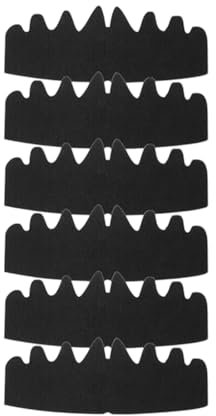 APLVFFZH 6Pcs Baseballkappen Einsätze Former, Baseball Cap Inserts Reusable, Hut Innenstütze Wiederverwendbar, Flexibel Und Langlebig Hutformer, Hutgröße Reduzier für Outdoor Sport, Schwarz