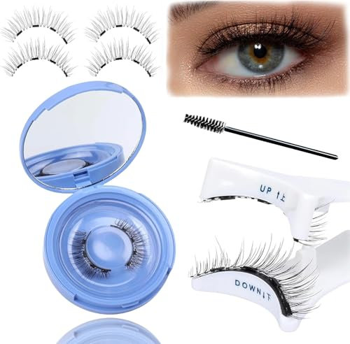 Faux Cils 3D Faux Cils Magnetique Naturel Cils Magnetique avec Applicateur Kit de Faux Cils Magnétique Réutilisables Magnetic Lashes Kit Pour Les Maquillage Rapide Débutants une fête, un cadeau