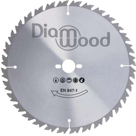 Lame de Scie Circulaire Débit HM D. 600 x Al. 30 x ép. 4,0/3.2 mm x Z54 Anti-Recul pour Bois de Chauffage - Diamwood