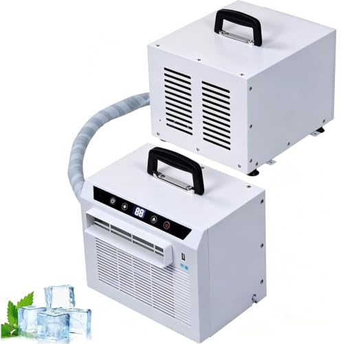 Climatiseur Portatif Divisé De 3000 Btu, Unité De Refroidissement Intelligente Et Silencieuse Avec Contrôle Tactile Et Minuterie De 12 Heures, Tuyau De Raccordement De 1,5 Mètre
