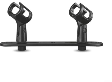 Mikrofonständer T-Bar Halterung 4-Fach Clip Bar für Studio für podcast Recording Schwarz 25cm(2 Clip)