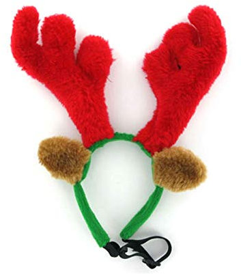Alsino Weihnachtsmütze Hund Elchgeweih für Hunde Haarreif - Fester Halt & hoher Weihnachten Hund Geweih Haustier Rentiergeweih wm-101