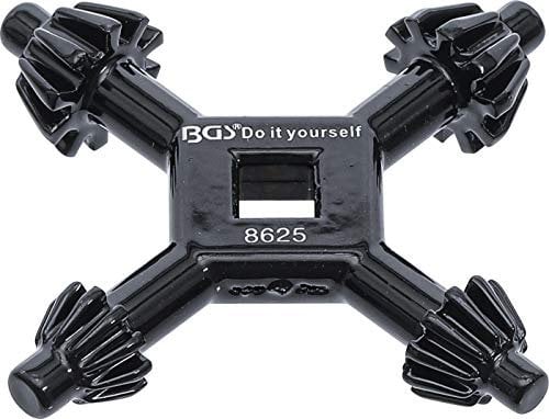 Bgs Technic 8625 Universal-Mandrino-Chiave A Croce
