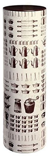 Large Pasta Spaghetti Tin Food Canister Storage Jar Square Container Kitchen (Brown Spaghetti Tin)