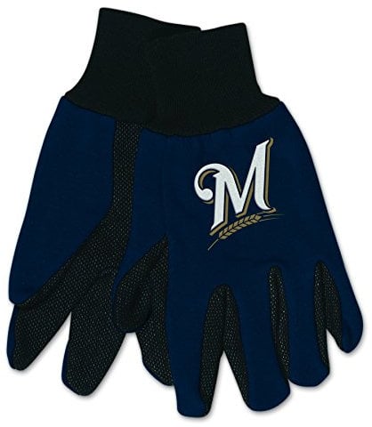 WinCraft MLB Milwaukee Brewers zweifarbige Handschuhe, Blau/Schwarz