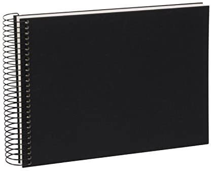 goldbuch Spiralalbum Bella Vista, Erinnerungsalbum aus Leinen mit Spiralbindung, Fotoalbum mit 40 weiße Seiten, Fotobuch zum Einkleben, Foto Album, Schwarz, ca. 24 x 17 x 2,8 cm 20 377