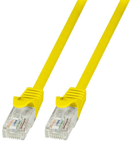 BIGtec LAN Kabel 3m Netzwerkkabel Ethernet Internet Patchkabel CAT.6 gelb Gigabit für Netzwerke Modem Router Switch 2 x RJ45 kompatibel zu CAT.5 CAT.6a CAT.7 Stecker