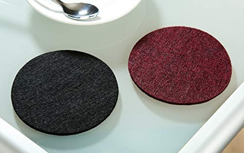 GILDE Filzuntersetzer rund Filz Untersetzer 4er Set, Varianten:rund schwarz