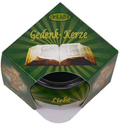 KAMACA - 2 er Set Gedenkkerzen/Trauerkerzen im Glas HEILIGE Bibel - bis zu 18 Stunden Brenndauer - im dekorativen Glas - 6 cm hoch/Ø 7 cm