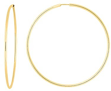 My Gold Damen Ohrringe Gold 333 Creolen Echtes Gelbgold (8 Karat) Ø 58mm Gross Goldohrringe Damenohrringe Romilly V0004856