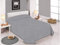 SABANALIA - Colcha Estampada Stone, Cubre Cama 50% algodón - 50% poliéster, Colcha para Primavera y Verano, (Disponible en Varios tamaños y colres) - Cama 90 - (180 x 280), Gris