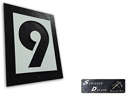 Numero civico targa per porta in vetro su ardesia con la sua richiesta numero civico