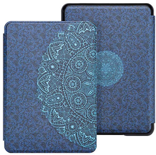 WALNEW Hülle für Amazon Kindle Paperwhite 10. Generation 2018, PU Leder Schutzhülle Tasche für Neue wasserfest Kindle Paperwhite 10th Gen(Model NO. PQ94WIF) mit Automatischer Aufwach/Ruhe-Funktion