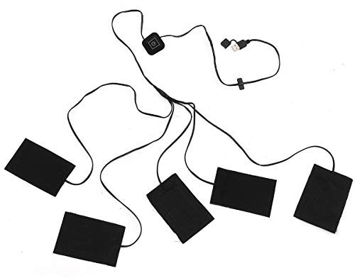 C-FUNN 9W 5-12V USB Heating 5 Pads 3 Gears Thermal Vest Heated Jacket Motorcycle Warm Winter