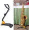 Nikou Altsaxophonständer, Faltbarer Verstellbarer Altsaxophon Ständer aus Metall, Einzelständer für Alt und Tenorsaxophon, Blasinstrumente Zubehör