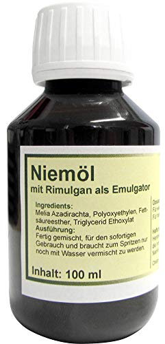 Dalimar Niemöl Neemöl mit Rimulgan als Emulgator 100 ml, Neemöl fertig für sofortige Anwendung