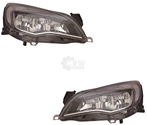 Halogenscheinwerfer Set mit Motor für Astra J H7 W21/5W BORDE CROMADO