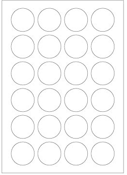 MADE IN GERMANY 240 Etiketten selbstklebend 40 mm rund weiß permanent klebend auf Bogen A4 (10 Bögen x 24 Etik.) CS Label – Universaletiketten zum Beschriften und Bedrucken.