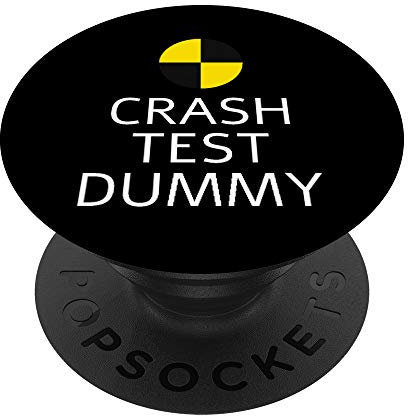 Crash Test Dummy Easy Last Minute Lustiges Kostüm für Männer PopSockets PopGrip: Ausziehbarer Sockel und Griff für Handys/Tablets mit Tauschbarem Top
