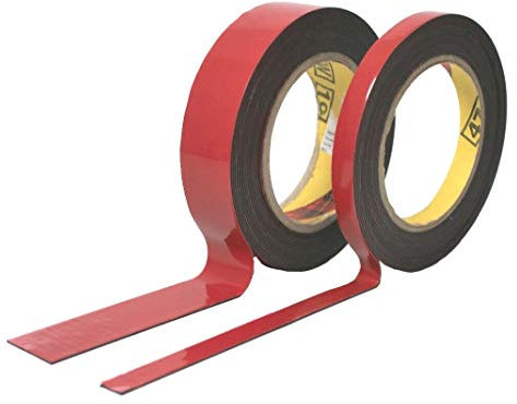 3M Acrylic Plus Klebeband PT 1100, doppelseitiges Profi-Klebeband schwarz (50mm)