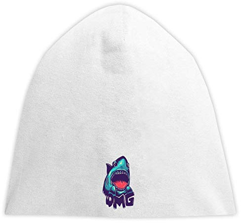 Shocked Shark OMG Funny Ocean Graphic Beanise Hood Unisex Breathable Cap Hat Bequemes Trikot One Size