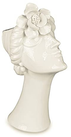Bollweg Pflanzgefäß Büste Frau 33x14 cm Keramik Skulptur Pflanztopf Blumentopf Figur