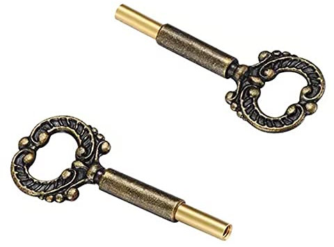 Lamp Socket Metal Key Switch Handle Turn Knobs, Home Lamp Decorative Metal Key for Lamp Socket (Antique,Pack of 2)