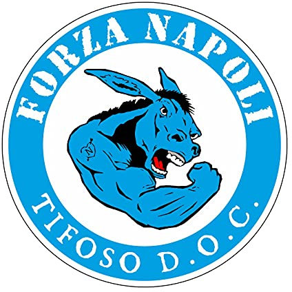 EXPELIA ADESIVO FORZA NAPOLI TIFOSO D.O.C. IN PVC ADATTO PER AUTO MOTO CAMPER PC