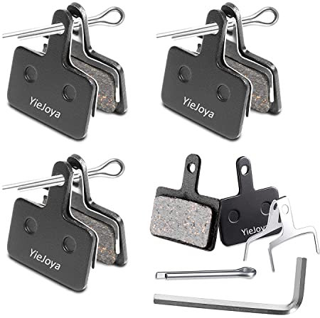 Bremsbeläge Fahrrad Scheibenbremse, 4 Paar Rot Kupfer Halbmetall Disc Brake Pads für Mountainbike Scheibenbremse I Bike Beläge I Bremsbelag (4 Stück)