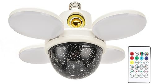 Bombillas Led, Bombilla De Luz Bluetooth con Altavoz Diseño Plegable RGB Bombilla De Música Inteligente con Control Remoto para El Dormitorio Sala De Estar Fiesta Familiar Club Bar