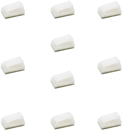 Self Adhesive Cable Clips, 10 Pcs Cable Holder Management Clips, Cable Clips for USB Charging Cable Power Cord Office Desk