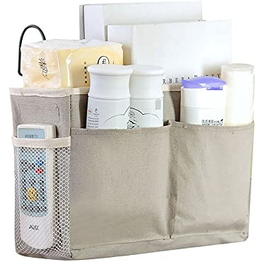 SSyang Betttaschen Hochbett Bett Organizer Zum Einhängen Bettaufhänger Betttasche Kinder Hängetasche für, Buch, Magazin, Kopfhörer, Grau