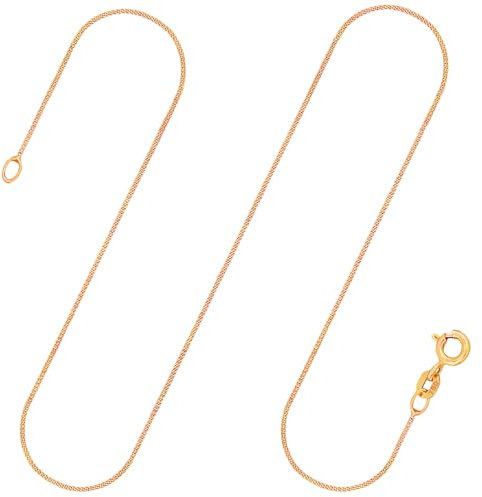 EDELIND Feine Panzerkette Gold 1,1 mm | 18 Karat | Länge 50 cm | Damen Goldkette Herren 750 Echtgold | Kette Damen aus Gelbgold ohne Anhänger | Halskette Damen Mädchen Gold Schmuck Geschenk Box