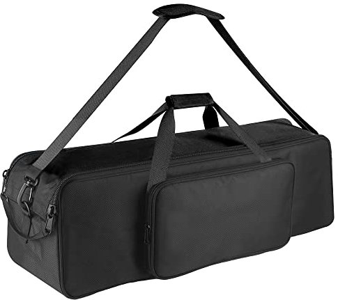 HEMMOTOP Tripod Bag, 31.5x8.3x8.3in Thick Padded Tripod Carrying Case Heavy Duty, Mic Stand Bag with Double Zipper Tent Pole Bag with Large External Pocket Fits Tripod/Micphone stand up to 31 Inches