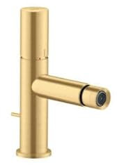 hansgrohe AXOR Uno Einhebel-Bidetmischer, Zerogriff, Zugstangen-Ablaufgarnitur, Farbe: Brushed Gold Optic