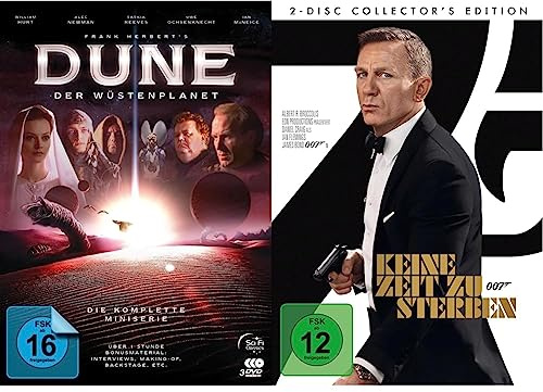 Dune: Der Wüstenplanet - Der komplette TV-Mehrteiler (Extended Remastered Version + 180 Min. Extras) [3 DVDs] & James Bond 007: Keine Zeit zu sterben