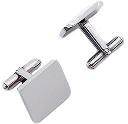 Epinki Titan Manschettenknöpfe Herren Edelstahl, Quadrat Cufflinks for Men, Manschettenknöpfe Silber Hochzeitsgeschenke