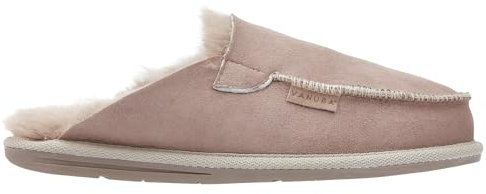 Vanuba Pantofole fatte a mano in pelliccia di agnello con pelliccia calda – Pantofole da uomo invernali, beige., 41 EU