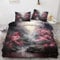 YELDAN Bettwäsche 200x220 Japanische Sakura, Asiatische Bettbezug, Bettwäsche-Sets 3 teilig, Weich & Bügelfrei Mikrofaser Wendebettwäsche und 2 Kissenbezug 80x80 mit Umschlag