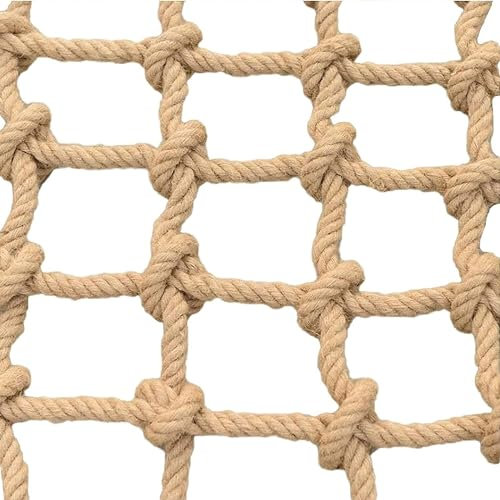 MaiBuL LNENW Kletternetz for Kinder, Robustes Hanfseil, Frachtnetz, dekoratives Seil for Baumhaus, Spielplatz, Sicherheitsnetz Customization Safety Rope Net für Kinder (Size : 1 * 1m(3.3 * 3.3ft))