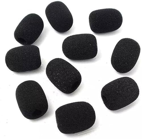 Mikrofon-Headset-Grill-Windschutzscheibe, Schaumstoff, Mikrofon-Abdeckung, Schwarz, Großhandel für Windschutzscheiben und Pop-Filter, Zubehör, 10 Stück