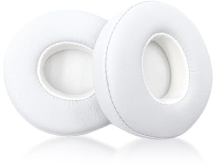 Cuscinetti Auricolari di Ricambio per Beats Solo 2 & 3 - Confortevoli in Pelle Proteica, Isolamento Acustico, Facili da Installare - Bianco
