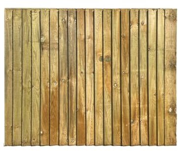 BEDS PLANET 6FT x 5FT Feather Edge Timber Fence Panels - Tanalised Pressure Treated Security Closeboards - Vertical Garden Boundary Boards (Pack of 10)