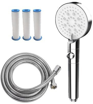 Aquatiful Der effektivste & multifunktionalste Duschkopf Wassersparende Handbrause mit 5 Strahlarten & drehbarem Turbo-Duschkopf