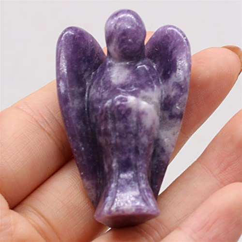 EKFBQBGW Raumdekoration 1PC 50x35mm Engel Statue Opal Rose Quarz Kristall Achat Naturstein Handwerk Hause Dekoration Ornamente