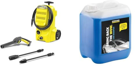 Kärcher K 3 Classic Pressure Washer, Pressure: max. 120 bar, Flow Rate: 380 l/h & 5 L Canister Pressure Washer Detergent, Car Shampoo