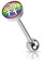 beyoutifulthings Zungen-piercing 2 Kugeln 5/7-mm GAY-PRIDE FEMALE Silber Regenbogen Chirurgenstahl Barbell-s Stab-länge 16-mm