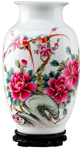 Front Door Vase Big Belly Ceramic Ornament Decor Flower Arrangement Living Room Desktop Stair 42X26CM (42X26CM)